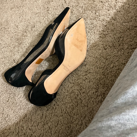 ALEXANDRE BIRMAN Wavee Two-tone Pvc And Suede Pumps In Black - Picture 7 of 8